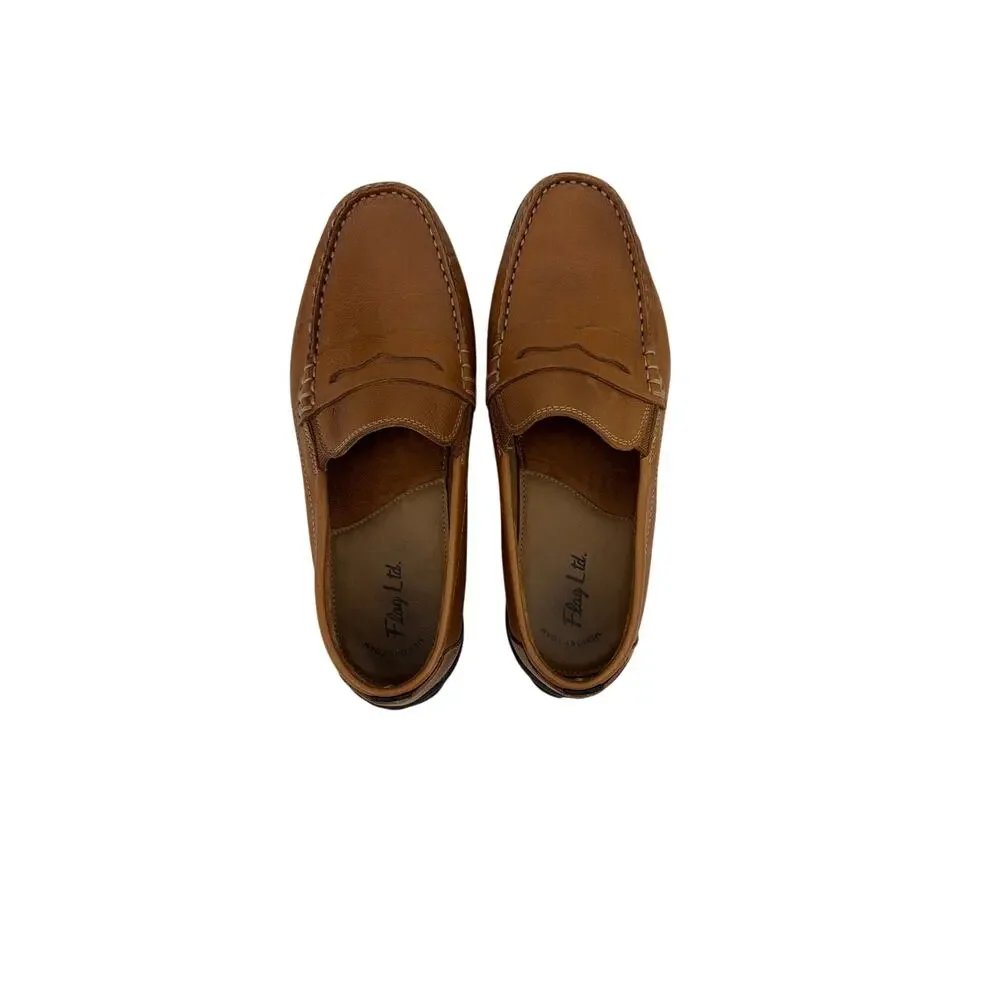 Flag Ltd. Leather Slip On Brown Loafer Shoes Size 5